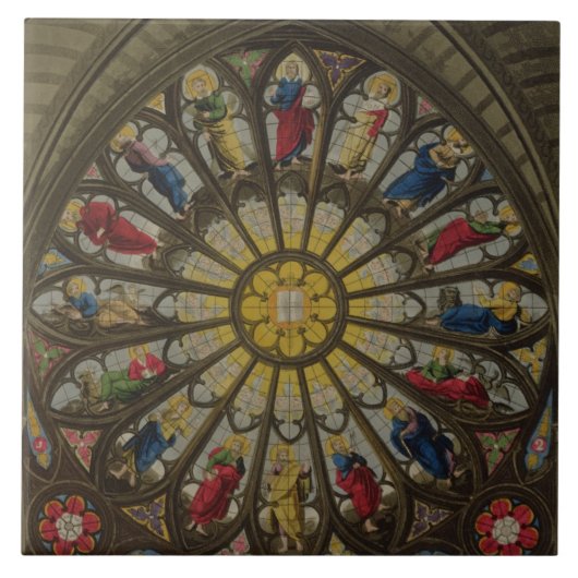Het noordraam, bord D van 'Westminster Abbey' Tegeltje (Voorkant)