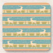 Het noordse etnisch nieuwjaarspatroon. bier onderzetter (Voorkant)