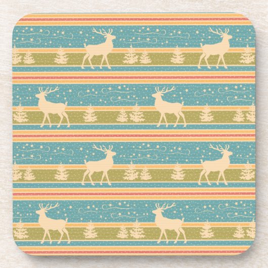 Het noordse etnisch nieuwjaarspatroon. bier onderzetter (Voorkant)