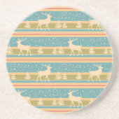 Het noordse etnisch nieuwjaarspatroon. zandsteen onderzetter (Voorkant)