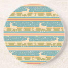 Het noordse etnisch nieuwjaarspatroon. zandsteen onderzetter