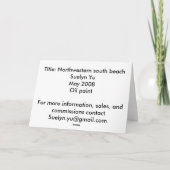 Het noordwestelijke strand van het Zuiden Kaart (Achterkant)