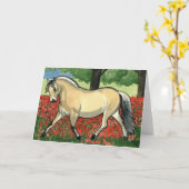Het Noorse ART. van het PAARD van de Fjord Kaart (Gele Bloem)