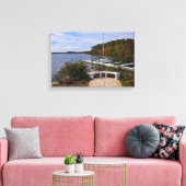 Het Normandische meer in de herfst Canvas Afdruk (Insitu (Woonkamer))
