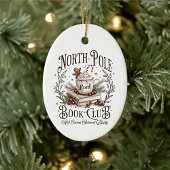 Het North Pole Boekclub Ovaal Kerst Ornament