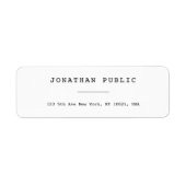 Het nostalgische Adres van de Sjabloon Eenvoudige  Etiket (Voorkant)