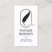 Het Notarische de Ondertekening van de Agent van d Visitekaartje (Voorkant)