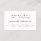 Het Notarische Roos van het Manuscript van de Agen Visitekaartje (Achterkant)