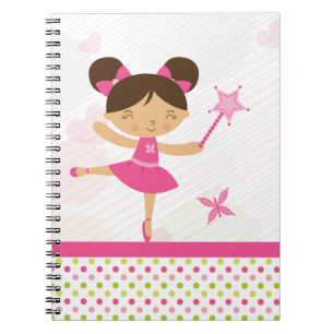 Het notebook van een meisje met een liefje roze ba notitieboek