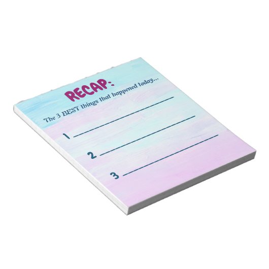 Het Notitieblok Drie BESTE Dingen (Schuin)