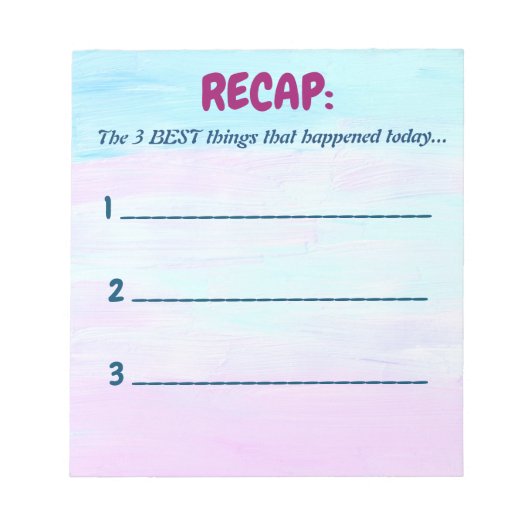 Het Notitieblok Drie BESTE Dingen (Voorkant)