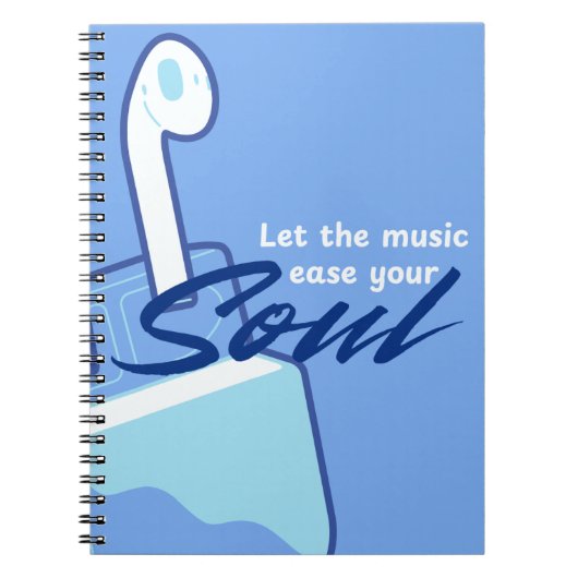 Het Notitieboek "Leave the Music Ease Your Soul" (Voorkant)