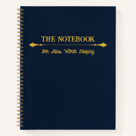 Het Notitieboek | Minimalistische Navy Blauwe Goud
