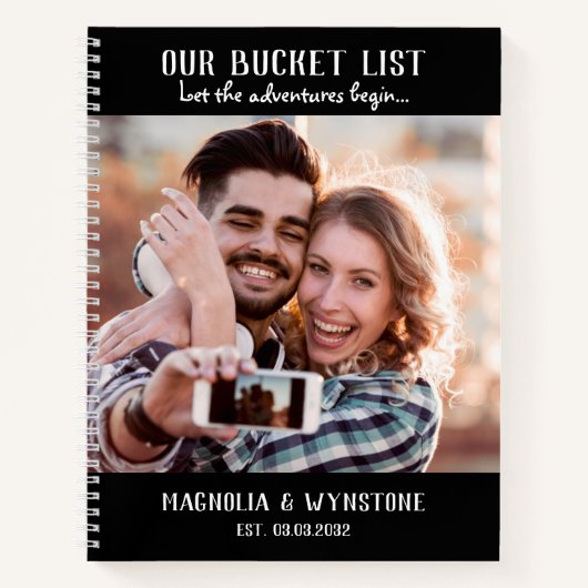 Het Notitieboek Scrapbook van onze Bucket List Cou (Voorkant)