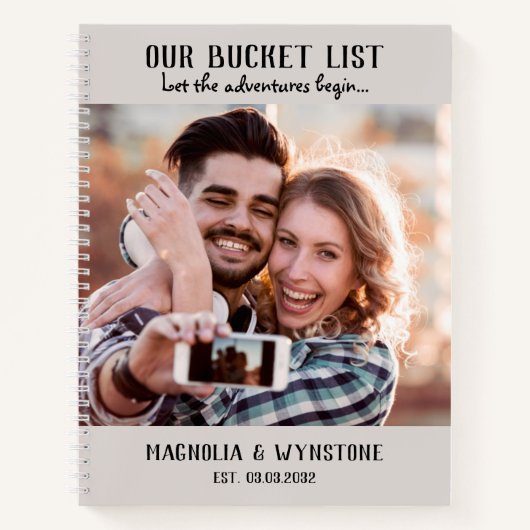 Het Notitieboek Scrapbook van onze Bucket List Cou (Voorkant)