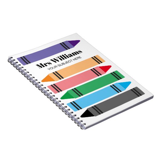 Het notitieboek van de schoolleraar met kleurrijke (Rechterzijde)