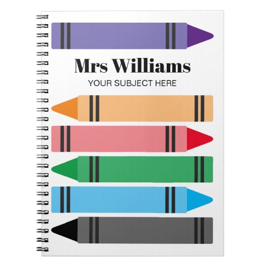 Het notitieboek van de schoolleraar met kleurrijke (Voorkant)