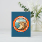 Het Nullarbor Great Australian Bight Retro Emblem Briefkaart (Staand voorkant)