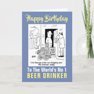 Het nummer 1 van de Word bierdrinker - Happy Birth Kaart