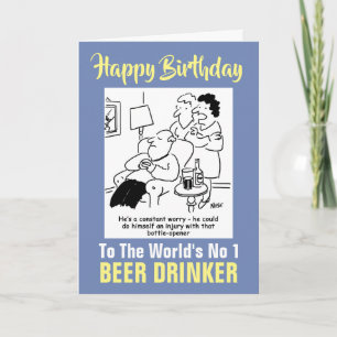 Het nummer 1 van de Word bierdrinker - Happy Birth Kaart