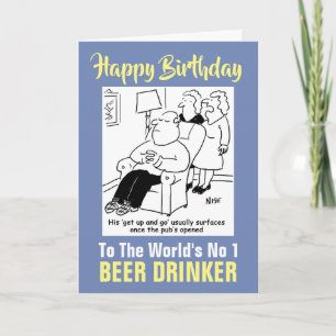 Het nummer 1 van de Word bierdrinker - Happy Birth Kaart