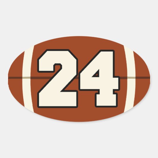 Het nummer 24 Football Sticker (Voorkant)