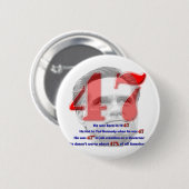 Het nummer 47 ronde button 5,7 cm (Voorkant /achterkant)