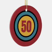 Het nummer 50 kerstboom decoratie (Rechts)