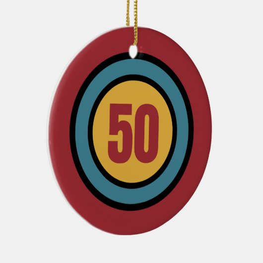 Het nummer 50 kerstboom decoratie (Rechts)