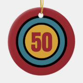 Het nummer 50 kerstboom decoratie (Voorkant)