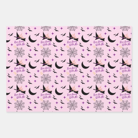 Het nummer "Run Away With Me" van Halloween Witch  Inpakpapier Vel (Voorkant 3)