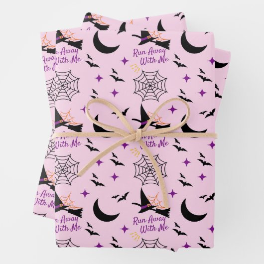 Het nummer "Run Away With Me" van Halloween Witch  Inpakpapier Vel (In situ)
