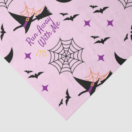 Het nummer "Run Away With Me" van Halloween Witch  Tissuepapier (Detail)