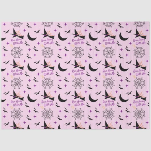 Het nummer "Run Away With Me" van Halloween Witch Tissuepapier (Voorkant)