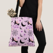 Het nummer "Run Away With Me" van Halloween Witch  Tote Bag (Dichtbij)
