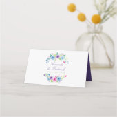 Het nummer van de zwevende Waterverf van Floral We Plaatskaartje (Achterkant)