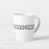 Het nummer van Pi Wiskunde & Science Lover Latte Mok (Rechterhoek)