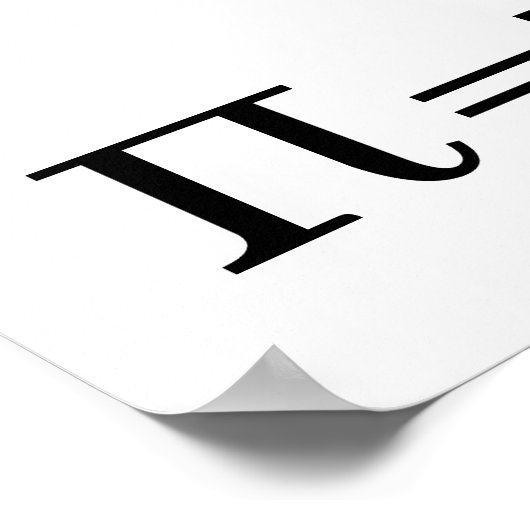 Het nummer van Pi Wiskunde & Science Lover Poster (Hoek)