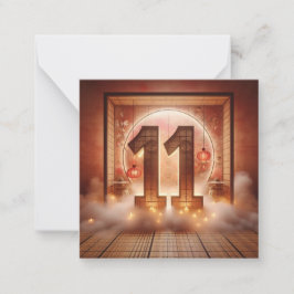 Het Nummerspel - De Kaart van 11 Notitiekaartje