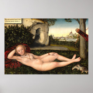 Het Nymph - Lucas Cranach - Duitse Poster voor fij