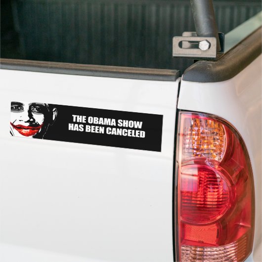 HET OBAMA-SHOW IS GEANNULEERD BUMPERSTICKER (Op Truck)