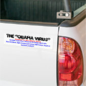 Het "OBAMA VIRUS", vergelijkbaar met het ebolaviru Bumpersticker (Op Truck)