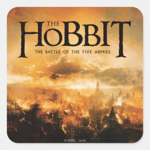 Het obbit: DE BATTLE VAN VIJF ARMIES™ Logo Vierkante Sticker