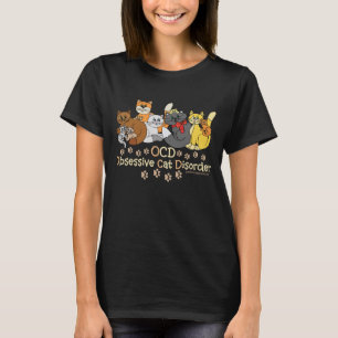 Het Obsessieve Gezegde van de Wanorde van de Kat T-shirt