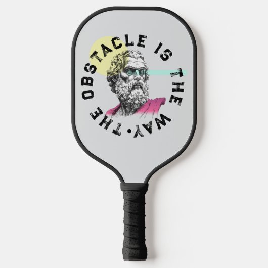 Het obstakel is de weg – Marcus Aurelius Pickleball Paddle (Voorkant)