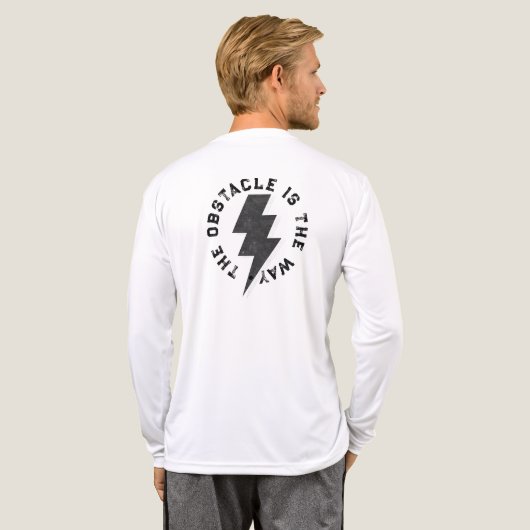 Het obstakel is de weg – Marcus Aurelius Tri-Blend Shirt (Achterkant)