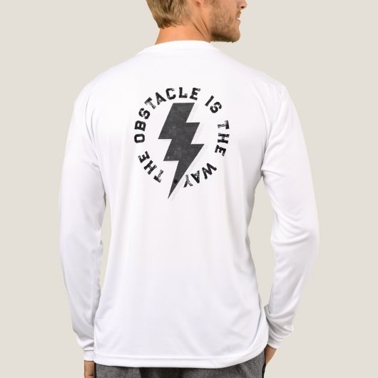 Het obstakel is de weg – Marcus Aurelius Tri-Blend Shirt (Achterkant)