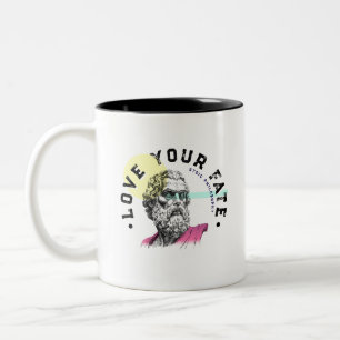 Het obstakel is de weg – Marcus Aurelius Tweekleurige Koffiemok