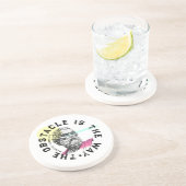 Het obstakel is de weg – Marcus Aurelius Zandsteen Onderzetter (Zijkant)