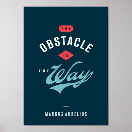 Het obstakel is de weg poster (Voorkant)